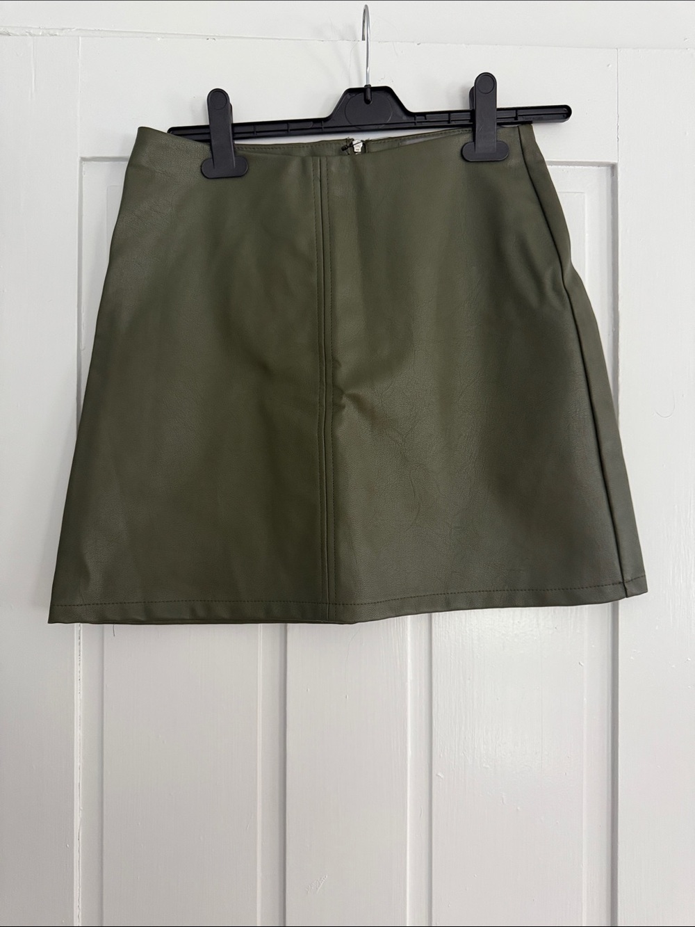 NWT Primark Olive Faux Leather A-Line Mini Skirt